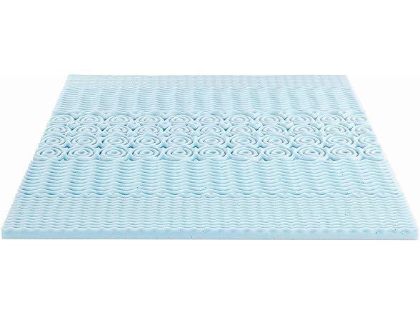 Mellow 1.5 Inch 5-Zone Memory Foam Mattress Topper- Cooling