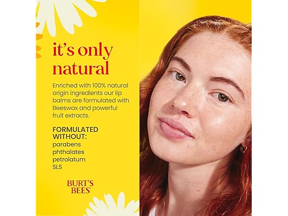 Burts Bees Pomegranate Lip Balm 4 Tubes 0.15oz