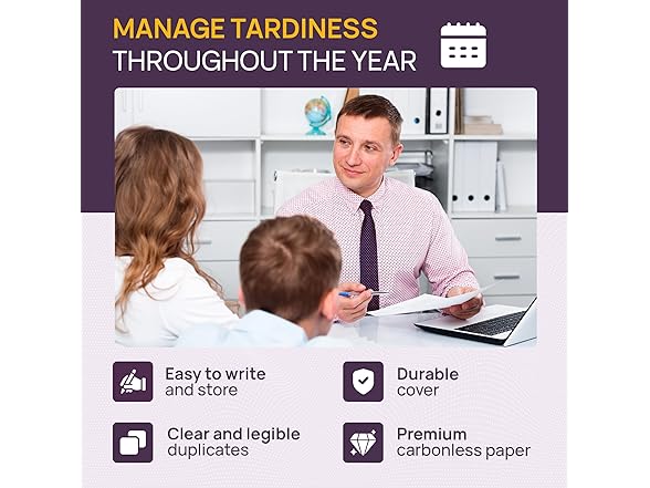 MODERID Professional Carbonless Tardy 