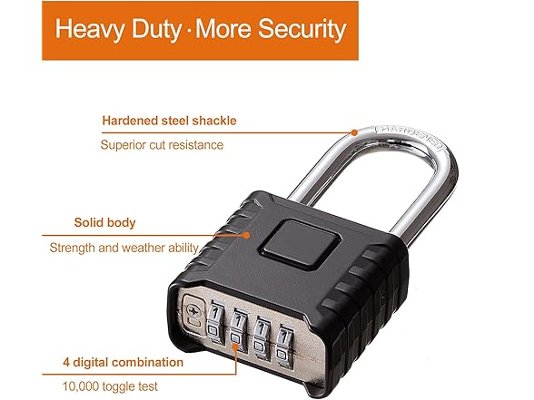 EASTDEER Heavy Duty Combination Lock