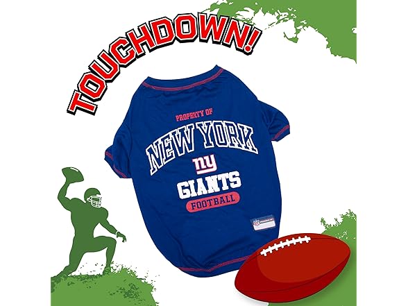NFL New York Giants Dog T-shirt Large