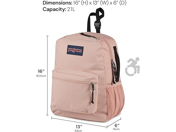JanSport Central Adaptive Backpack, Red/Multi Hippie Days