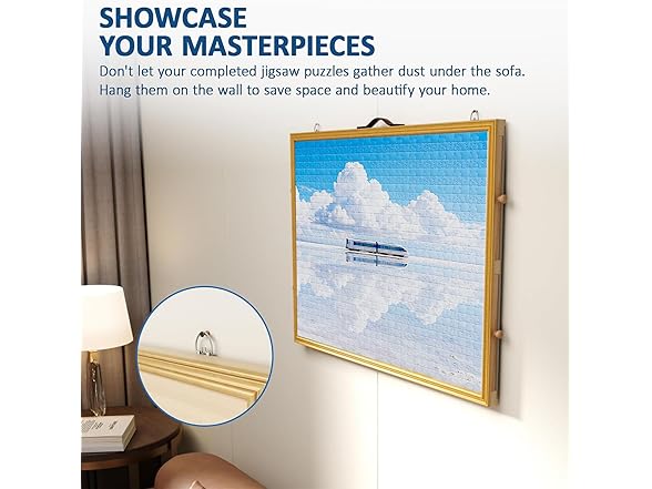 1500 Pcs Portable Jigsaw Puzzle Board with 4 Drawers and Cover, Adjustable Puzzle Table, Frame for Wall Art Display 33.3"x24.2" (Open Box)