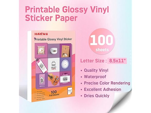 Hartwii Premium Printable Glossy Vinyl