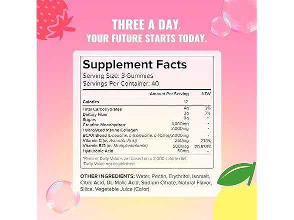 Bageto Creatine Collagen Gummies for Women