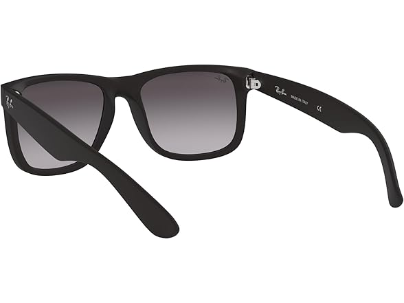 Ray-Ban RB4165 601/8G 55MM Rubber Black/Dark Grey Square Sunglasses for Men for Women (Open Box)