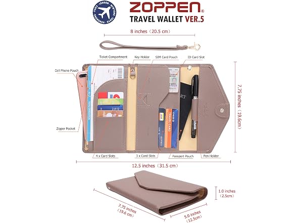Zoppen (One_Size) Passport Holder Travel Ver.5