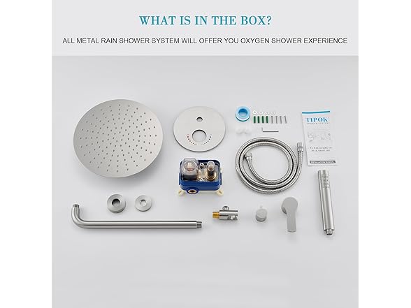 TIPOK Shower System w/ Rain Shower Head