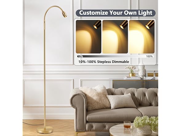 Antique Brass Reading Floor Lamp
