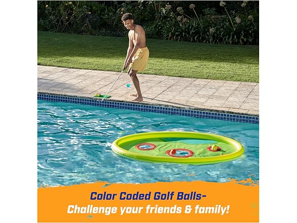 SwimWays Hydro Golf Inflatable Putting Set Pool Toys 