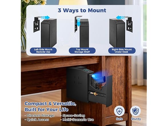 Biometric Slider Handgun Safe