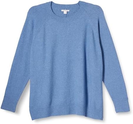 Amazon Essentials Women's Regular-Fit Soft Touch Long-Sleeve Crewneck Sweater, Cornflower Blue, Medium