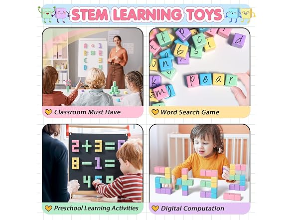 Apluses 32-Piece Magnetic Building Cubes
