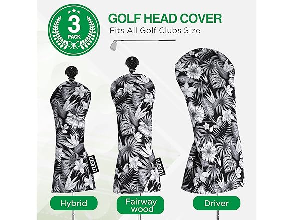 VIXYN 3 Pack Golf Club Head Covers