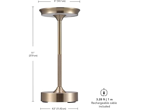 10.5" LED Outdoor Table Lamp Brass