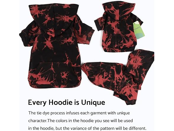 Fitwarm Tie Dye Dog Hoodie, Dog Clothes