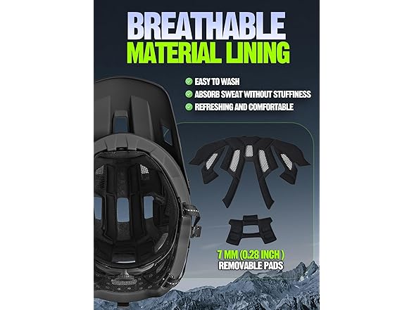 Black Mountain Bike Helmet for Adults