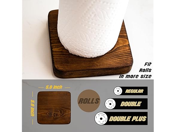 Wood Paper Towel Holder