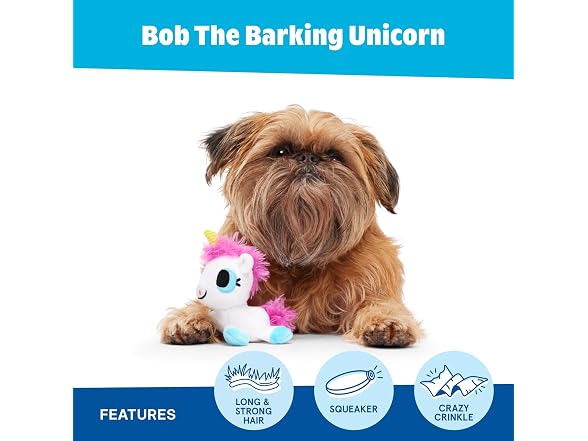 BarkBox Bob the Barking Unicorn Dog Toy