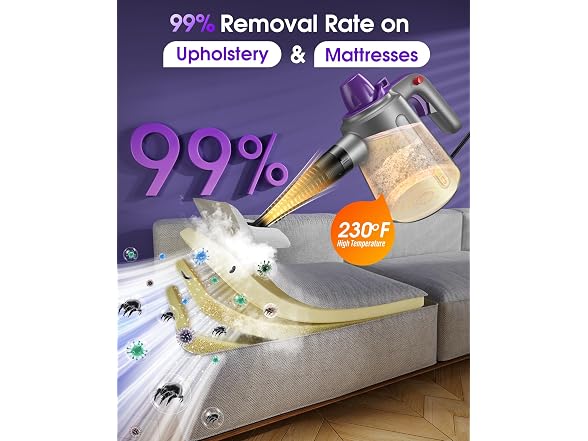 Handheld Steam Cleaner for Home, Pressurized Steam
