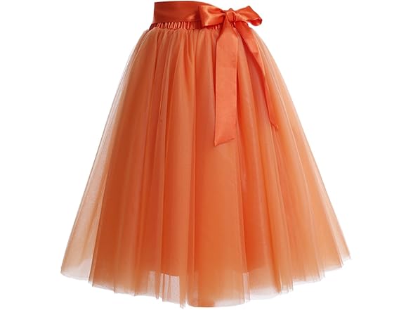 Dresstells Women (XL) Tulle Skirts Knee Long Skirt
