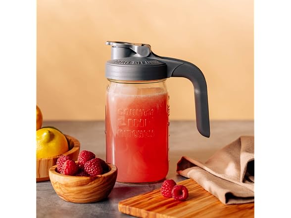 County Line Kitchen Glass Mason Jar Pitcher with Lid