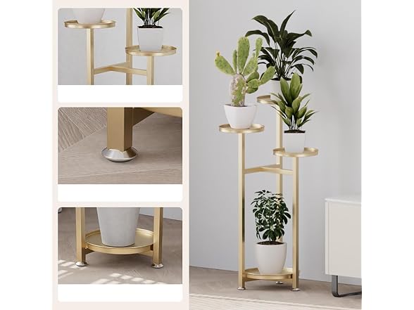 Corner Plant Shelving Multi-Layer Heavy Duty Metal Flower Pot Stand 