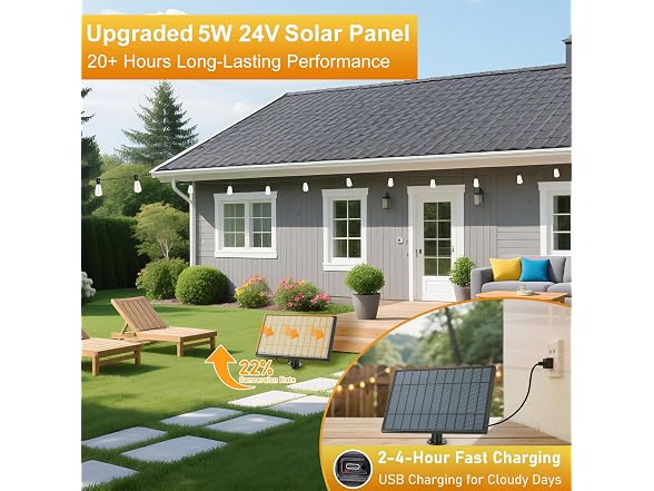 Bosceos 100FT Solar String Lights