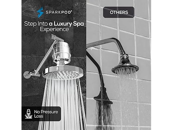 6" Rain Shower Head With 23-Stage Filter