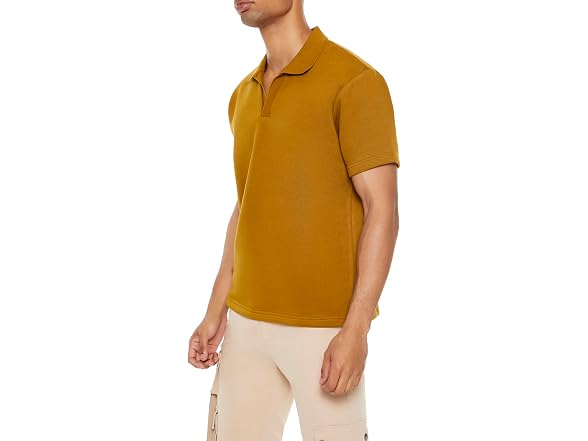 Forever 21 (M) Cotton-Blend Polo Coffee Shirt