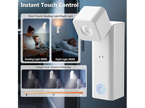 Rechargeable LED Night Light, Eye-Caring Motion Sensor