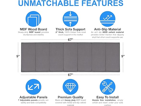 Under Couch Cushion Support Board