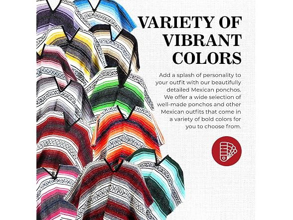 Leos Imports Men (OS) Traditional Mexican Ponchos