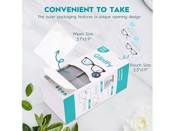 GlintFy Lens Wipes, 400 Count