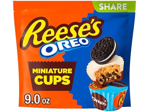 $3.99, Was $4.97, 19% Off! Reeses OREO Mini Milk Choc White Creme 9oz dealfomo