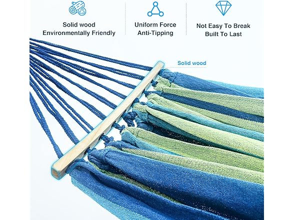ANAGOO AN-DC-Wideblue Double Hammock with stand for