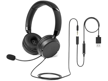 $9.99, Was $19.99, 50% Off! Amazon Basics On Ear Wired Computer Headset dealfomo
