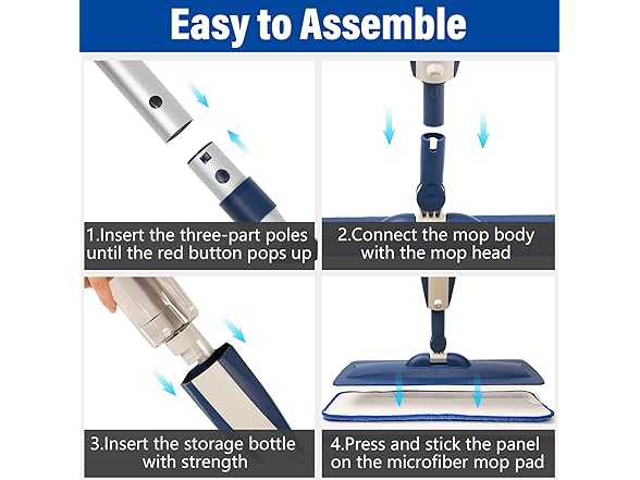 Blue Wet Spray Mop - Gallery 8