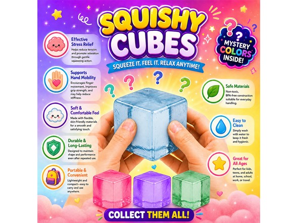 Twilight Squishy Sensory Toys Ice Cube, 3PK