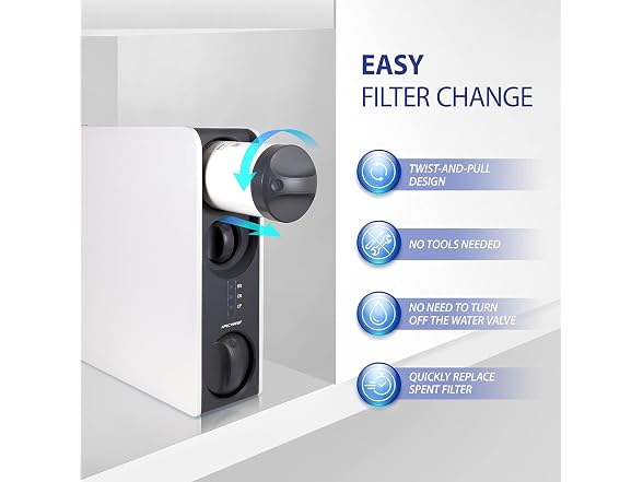 APEC WATER Tankless Reverse Osmosis System 3-Stage Water Filter System