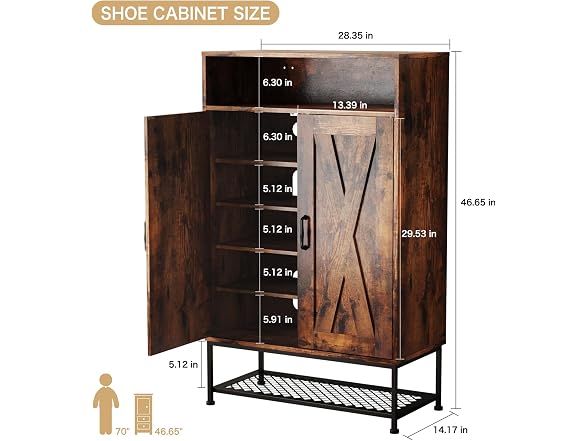 PROXRACER 7-Tier Shoe Cabinet, 24 Pair