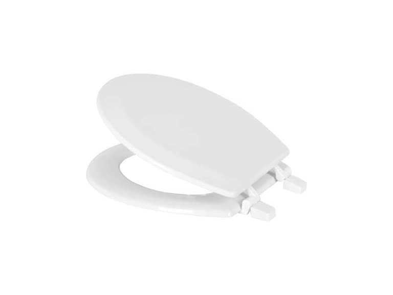 J&V Textiles 808-WH Toilet Seat With Beveled Edge White