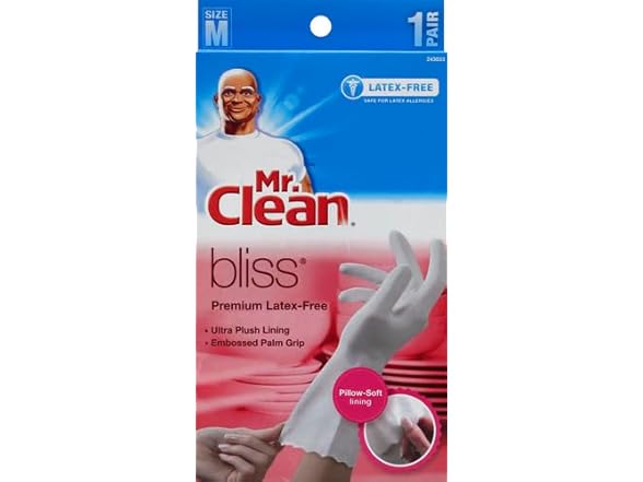Mr. Clean Bliss Latex-Free Gloves Med White