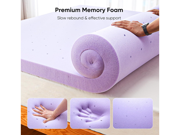Marsail 2-inch King Memory Foam Mattress Topper