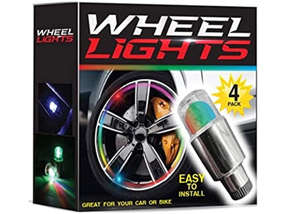 Colorful LED Wheel Lights 4pk