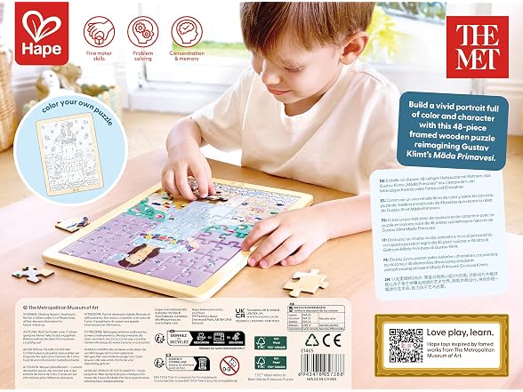 Hape x The Met Klimt Mada Primavesi Wooden Frame Puzzle