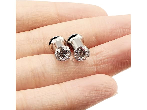 Pexveiuu Titanium Ear Gauges Screw Fit