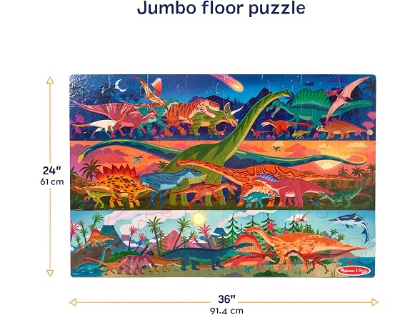 Melissa & Doug Dinosaurs Jumbo Floor Puzzle