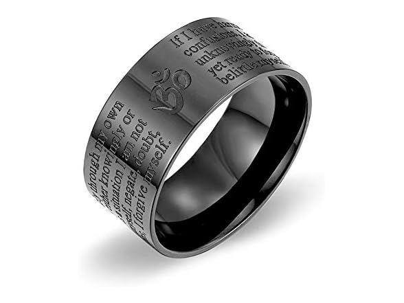 GOHERO Mens Cool Wedding Band (9) Black