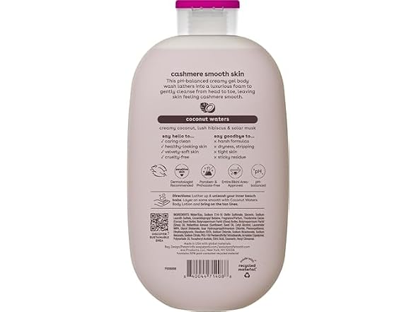 eos Cashmere Body Wash Coconut Waters Creamy Gel